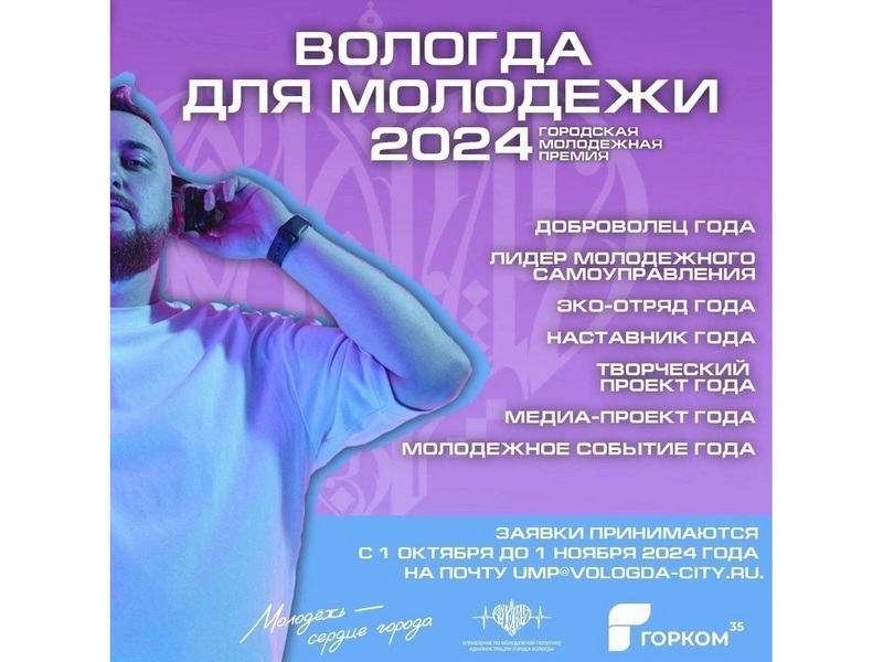 Номинация «Доброволец года» лидирует по приему заявок на премию «Вологда для молодежи».