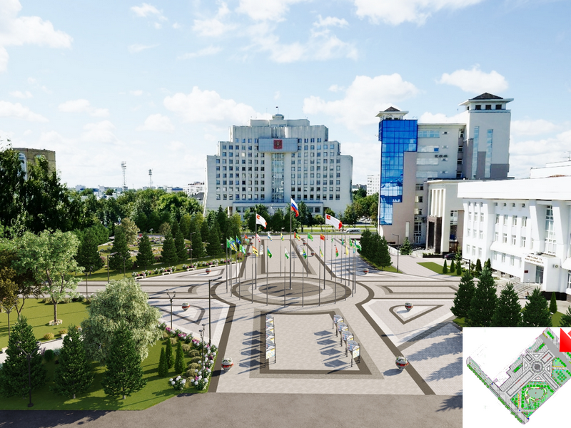 В Вологде на площади Дрыгина установят композицию из флагштоков с 29 флагами и подсветкой.