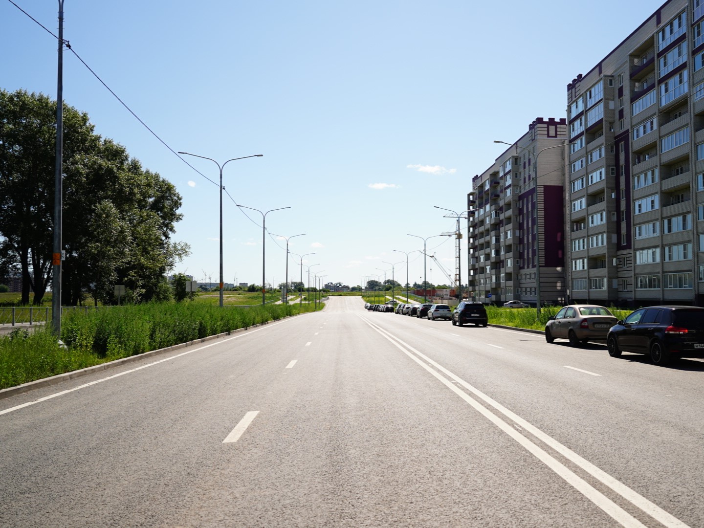 В Вологде запустили движение по новому участку дороги на улице Новгородской.
